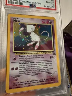Pokemon Mew #9 Black Star Promo Holo Card 2000, PSA 8 NM-MT - Image 4