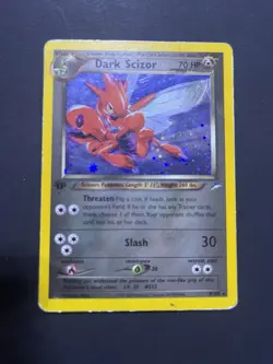 Pokemon TCG Holo Ultra Rare Dark Scizor 1st Edition Neo Destiny 9/105 - Image 1