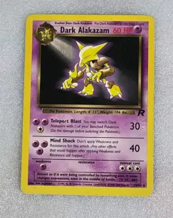 Dark Alakazam 18/82 MP/HP Team Rocket Unlimited Regular Rare Pokemon TCG - Image 1