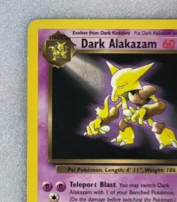 Dark Alakazam 18/82 MP/HP Team Rocket Unlimited Regular Rare Pokemon TCG - Image 3
