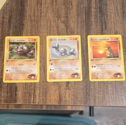 Pokemon TCG Gym Heroes Vintage Lot - Brock's Geodude & Sandshrew 1st edition - Image 1