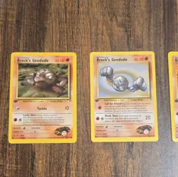 Pokemon TCG Gym Heroes Vintage Lot - Brock's Geodude & Sandshrew 1st edition - Image 2