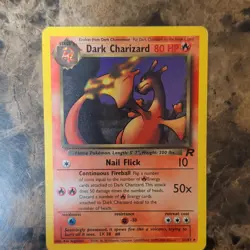 Pokemon Dark Charizard 21/82 Team Rocket Regular Rare Unlimited 80 HP 2000 EN - Image 1