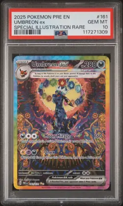 2025 POKEMON PRE EN-PRISMATIC EVOLUTIONS #161 UMBREON EX PSA 10 - Image 1