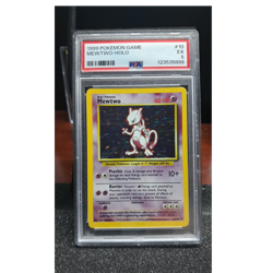 Pokemon Base Set Mewtwo Holo Rare 010/102 PSA 5 English 1999 - Image 1