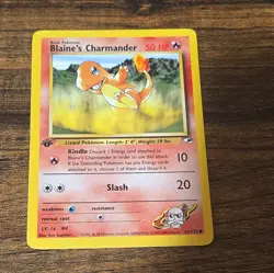 Pokemon Blaine's Charmander Gym Heroes Common Wizards 1st Ed 61/132 English 200… - Image 1