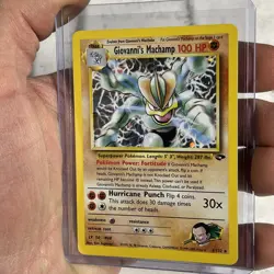 Giovanni's Machamp 6/132 Holo Rare Gym Challenge Pokemon NM Near Mint Vintage - Image 2