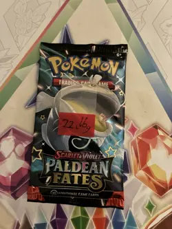 22.16g VERY HEAVY! Pokemon TCG Paldean Fates Booster Pack! SEALED! - Image 2