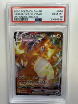 2020 Pokemon Charizard VMAX 020/189 Darkness Ablaze Full Art Trading Card Game - Image 1