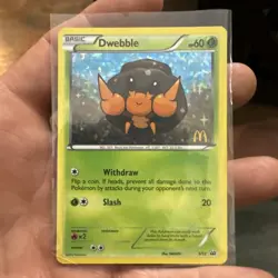 Pokemon TCG Dwebble 3/12 McDonald's 2012 Promo Holo Card 60 HP - Image 1