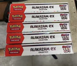 Pokemon TCG 151 Alakazam Ex Collection Box Lot Of 5 - Image 2