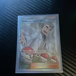 Pokemon Professor Oak's Setup Full Art Holo Ultra Rare 233/236 Sm-Cosmic Eclipse - Image 1