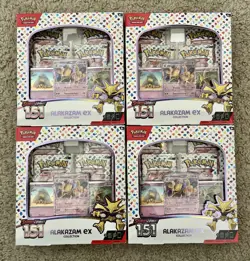 Pokemon TCG Scarlet & Violet 151 Alakazam ex Collection Box Lot (4) Promo - Image 1