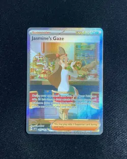 2024 Pokemon English Surging Sparks Jasmine's Gaze #SSP EN 245/191 Holo A AX92 - Image 1
