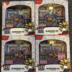 (LOT OF 4)Pokemon TCG 151 Alakazam Ex Collection Box FACTORY SEALED 🔥 - Image 1