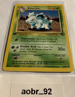 Nidorina Pokemon Card 1st Edition Jungle Set - Image 2