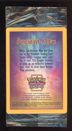 2000 Pokemon Game Movie Promo Ancient Mew Holo (Sealed) - Image 2