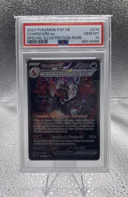 CHARIZARD EX SPECI4L ILL RARE POKEMON GER PAF DE-PALDEAN FATES 2024 234 PSA 10 - Image 1
