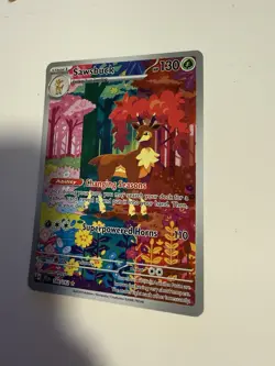 Pokemon TCG Sawsbuck 166/162 SV05 Temporal Forces IR Holo Full Art EN - Image 4