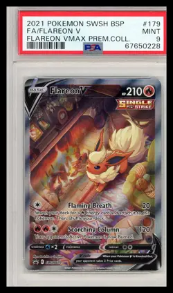 2021 Pokemon Premium Collection Flareon V #179 PSA 9 - Image 1