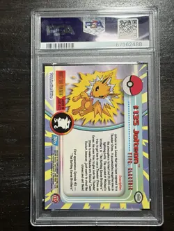 2000 TOPPS POKEMON TV ANIMATION SER 3 FOIL #135 JOLTEON PSA 10 - Image 2