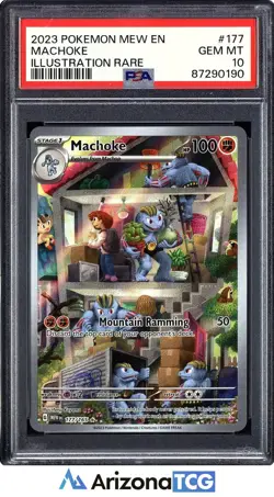 Pokemon 2023 Machoke 177/165 IR Scarlet & Violet 151 GEM MINT PSA 10 - Image 1