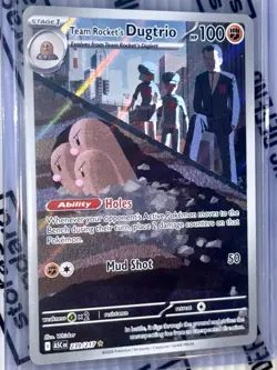 Team Rocket's Dugtrio 239/217 Illustration Rare Pokemon Ascended Heroes Holo MT - Image 1
