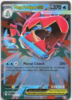 Mega Feraligatr ex 043/217 Double Rare Ascended Heroes Pokemon Near Mint - Image 1
