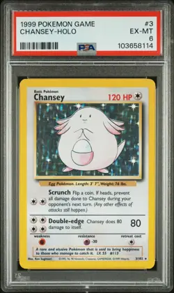 PSA 6 - 1999 Pokemon Game CHANSEY HOLO #3 - Image 1