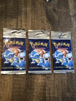 Base set booster pack LONG CRIMP unoppened (Blastoise Art) - Image 1