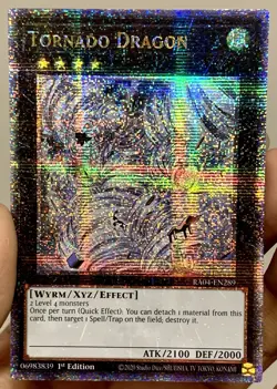 Yugioh Tornado Dragon RA04-EN289 Quarter Century Secret Rare 1st Ed NM w/Track - Image 1