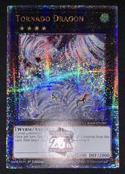 Yugioh Tornado Dragon RA04-EN289 Quarter Century Secret Rare 1st Ed NM w/Track - Image 3