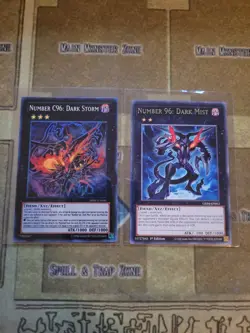 YUGIOH NUMBER 96: DARK MIST GEIM RARE 1ST + NUMBER C96: DARK STORM SHSP SUPER NM - Image 1
