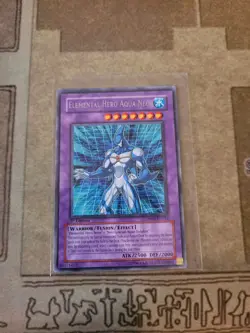 YUGIOH ELEMENTAL HERO AQUA NEOS DP03-EN012 RARE 1ST ED NM - Image 1