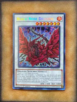 Yugioh Black Rose Dragon RA04-EN057 Secret Rare 1st Ed NM - Image 1