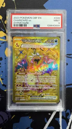Pokemon TCG Charizard EX Obsidian Flames Holo Hyper Rare Card 228/197 PSA 9 - Image 1