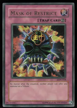 Mask of Restrict LON-018 Faded Ultra Rare YU-GI-OH #1 - Image 1