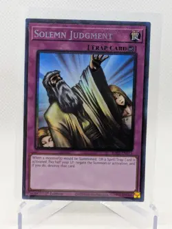 SOLEMN JUDGMENT YUGIOH 25th ANNIV. COLLECTORS RARE 1st EDITION RA02-EN075 - Image 1