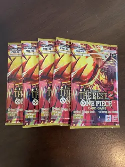 One Piece The Best Vol. 2 PRB-02 Five 5 Premium Booster Packs Lot English C - Image 1