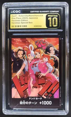 2025 ONE PIECE JP DON!! ROBIN UTA NAMI HANCOCK HEROINES CGC 10 PRISTINE D PT - Image 1