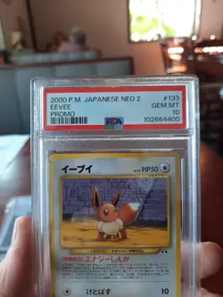 Eevee Japanese Promo Psa 10 Gem Mint 2000 Neo 2 133 P M Pocket Monsters Card Ccg - Image 5