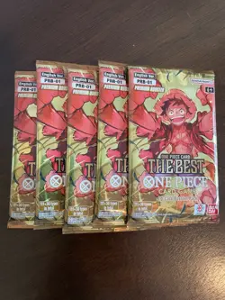 One Piece The Best PRB-01 Five 5 Premium Booster Packs Lot English - Image 1