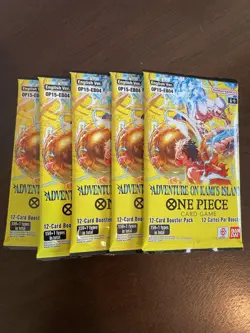 One Piece Adventure On Kami’s Island OP-15 & EB-04 5 Booster Packs Lot English F - Image 1