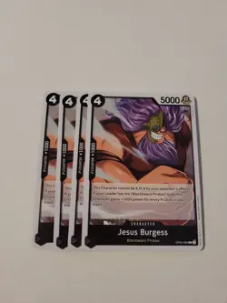 4x Jesus Burgess OP09-086 R One Piece TCG Emperors in the New World NM Mint - Image 1