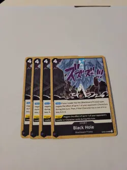 4 x Black Hole OP09-098 UC Emperors in the New World One Piece NM/M - Image 1