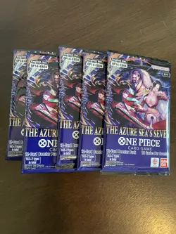 One Piece The Azure Sea’s Seven OP-14 & EB-04 Five 5 Booster Packs Lot English F - Image 1