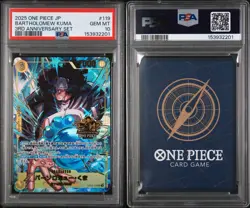 2025 ONE PIECE JAPANESE 3RD ANNIVERSARY SET #119 BARTHOLOMEW KUMA PSA 10 - Image 3