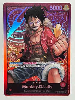 Monkey.D.Luffy ST01-001 One Piece Starter Deck 1 Straw Hat Crew - Image 1