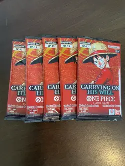 One Piece Carrying On His Will OP-13 Five 5 Booster Packs Lot English F - Image 1