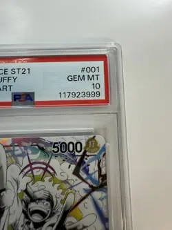 2025 One Piece Monkey D. Luffy ST21 #001 Alt Art Trading Card Game TCG PSA 10 - Image 3